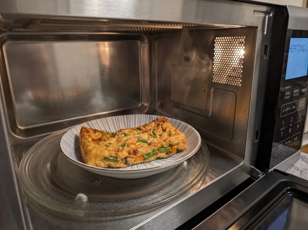 五目生揚を電子レンジで温める