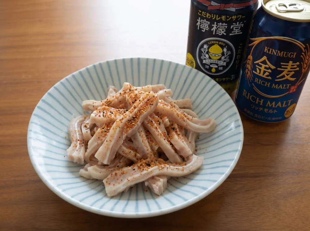 ミミガーの香り七味ぶっかけ 完成