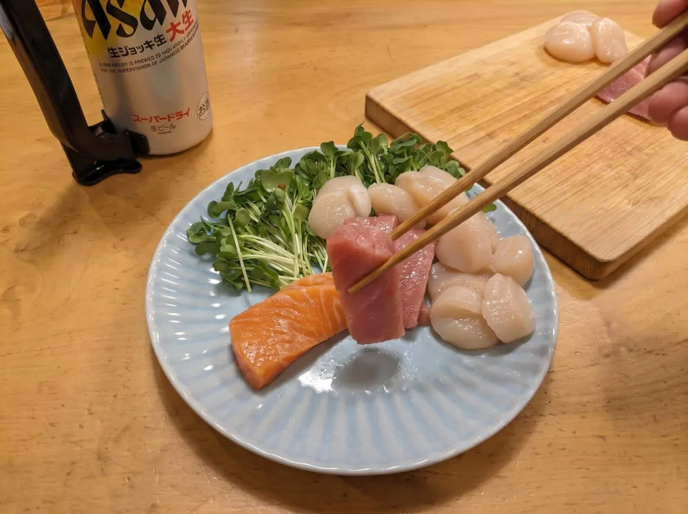 刺身の盛り付け