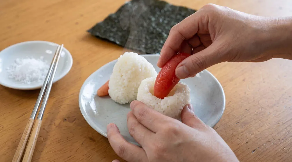 たらこを包む
