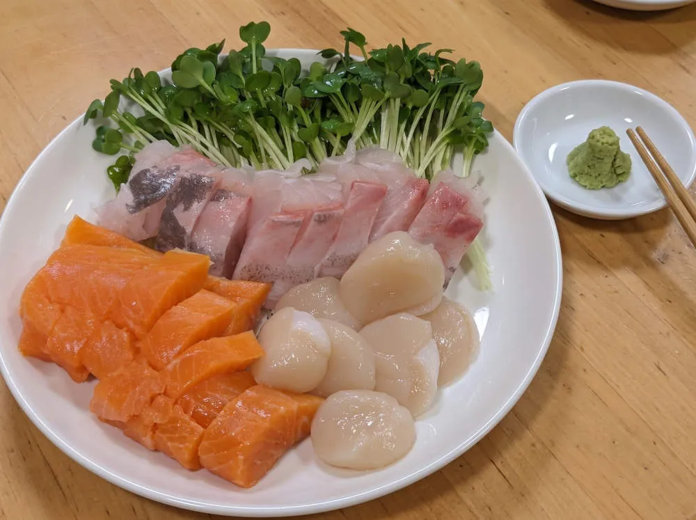海鮮盛りの完成