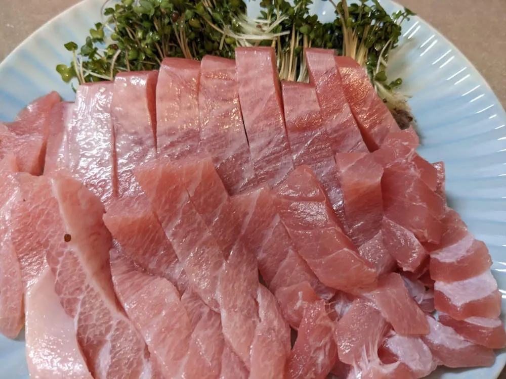 メバチマグロのハラモ刺身