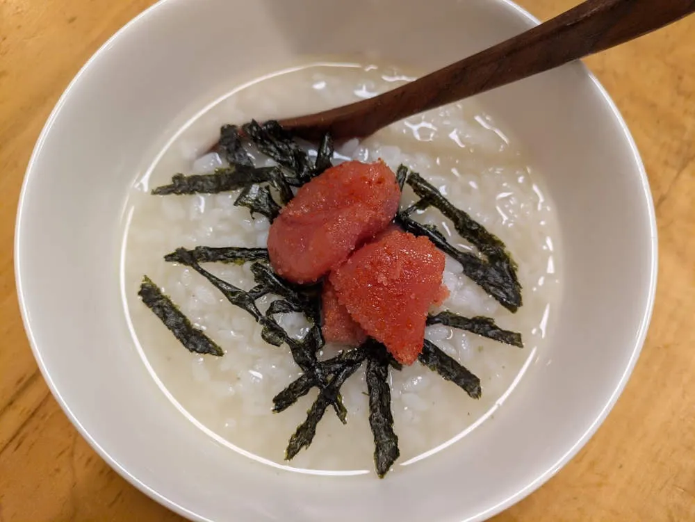 明太子と海苔の贅沢白だし粥