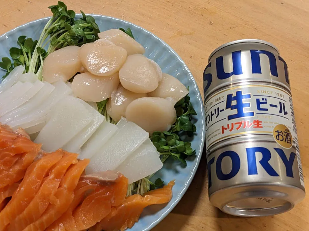 イカ刺しメインの贅沢海の幸プレート