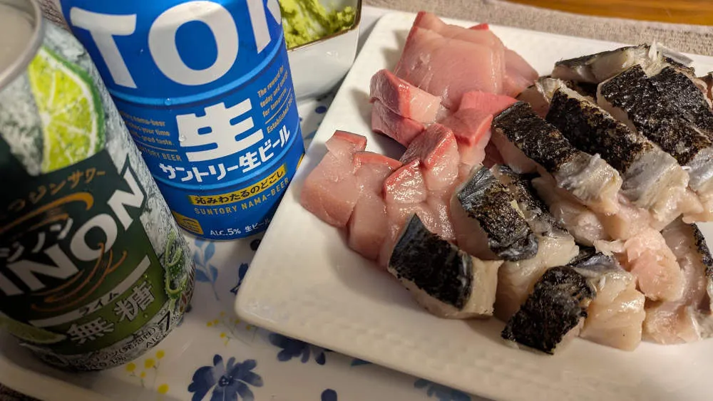 炙り鰆とぶりの刺身盛り