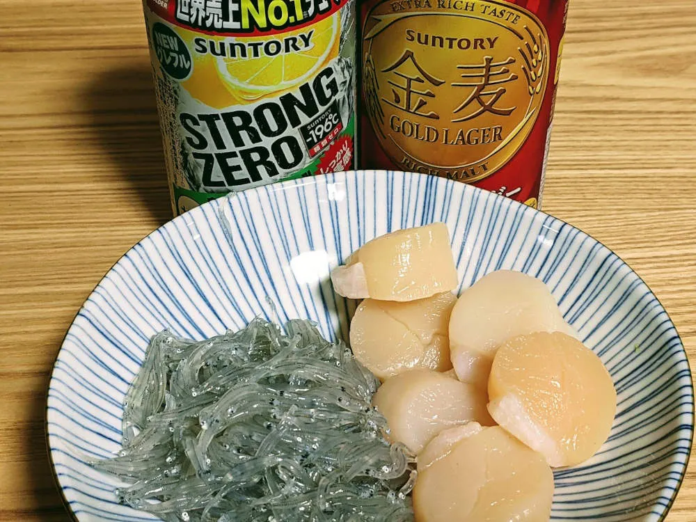 生しらすとホタテ貝柱の合い盛り