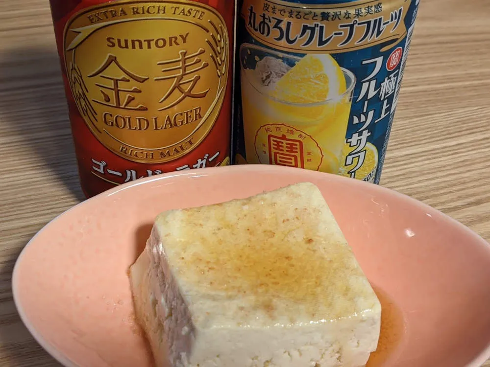 絹豆腐の岩塩ごま油がけ 完成